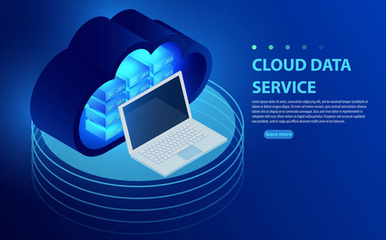 云數(shù)據(jù)中心、服務器機房圖標、信息請求處理、計算機技術